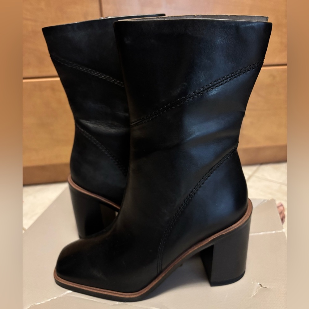 Franco Sarto Black Heeled Boots